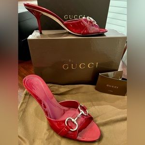 COPY - Gucci Vitello Vernice Soft Rosso slide Size 8.5B